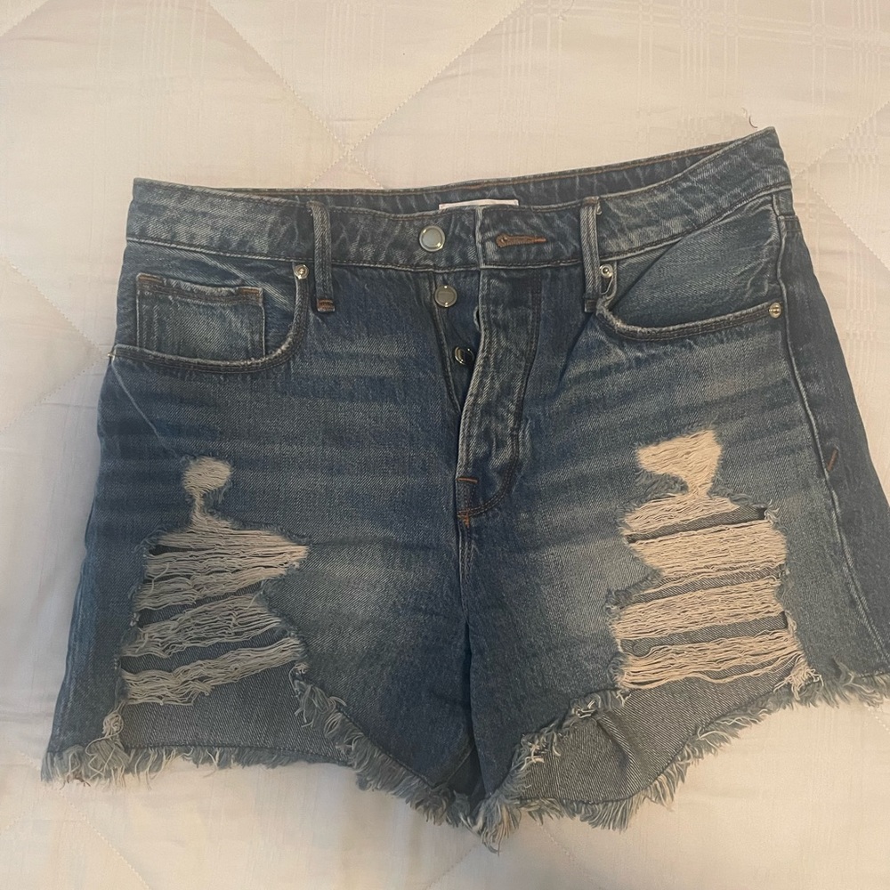 Good American High Waisted Jean Cut off’s